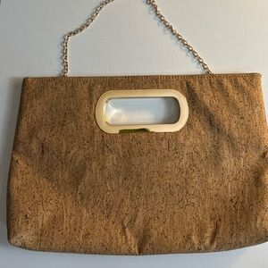 JNB Cork Top Handle Clutch